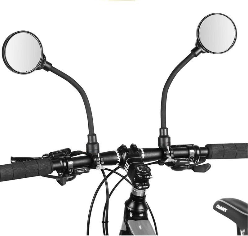 Newlight66 Bike Mirror, Adjustable Handlebar Rear View Mirrors For Mountain Road Bike Bicycle Electric Motorcycle (Black-2PC) - Image 1